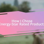 How I Chose Energy-Star Rated Products