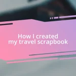 How I created my travel scrapbook